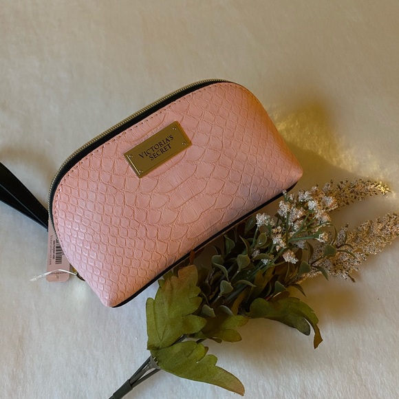Victoria's Secret Handbags - Pink Victoria’s Secret mini makeup crocodile bag